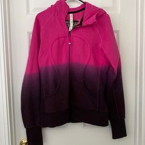 Lululemon special edition hooded jacket pink/purple size 12.
